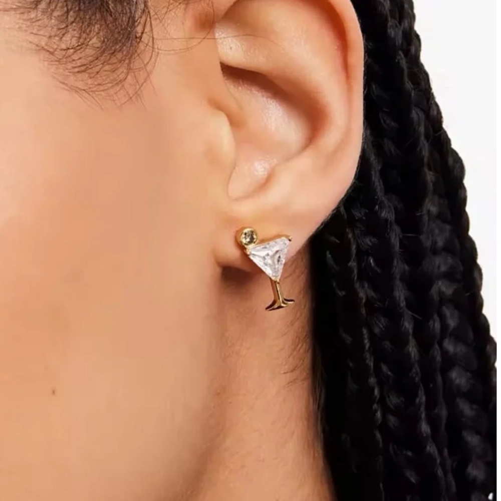 $68 Kate Spade Shaken Or Stirred Martini Studs View 2